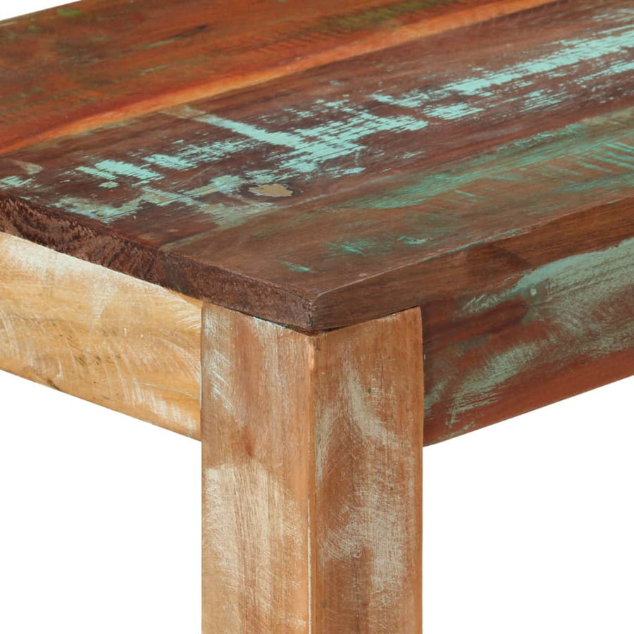 Wandtafel 110 x 35 x 76 cm massief gerecycled hout