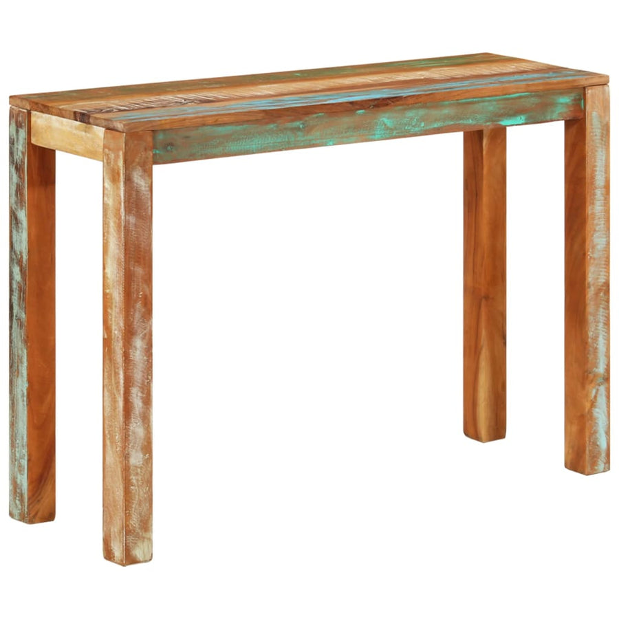 Wandtafel 110 x 35 x 76 cm massief gerecycled hout