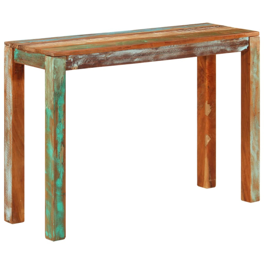 Wandtafel 110 x 35 x 76 cm massief gerecycled hout