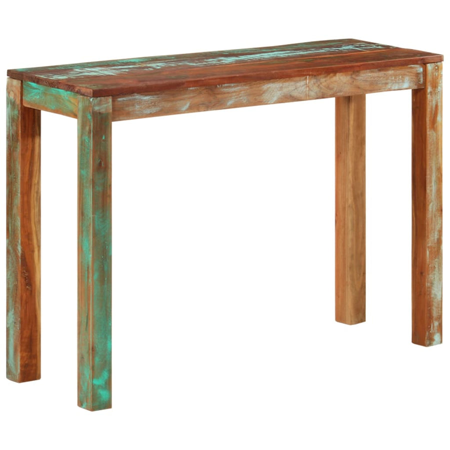 Wandtafel 110 x 35 x 76 cm massief gerecycled hout