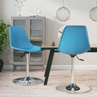 Eetkamerstoelen 2 st draaibaar PP blauw 2 Blauw