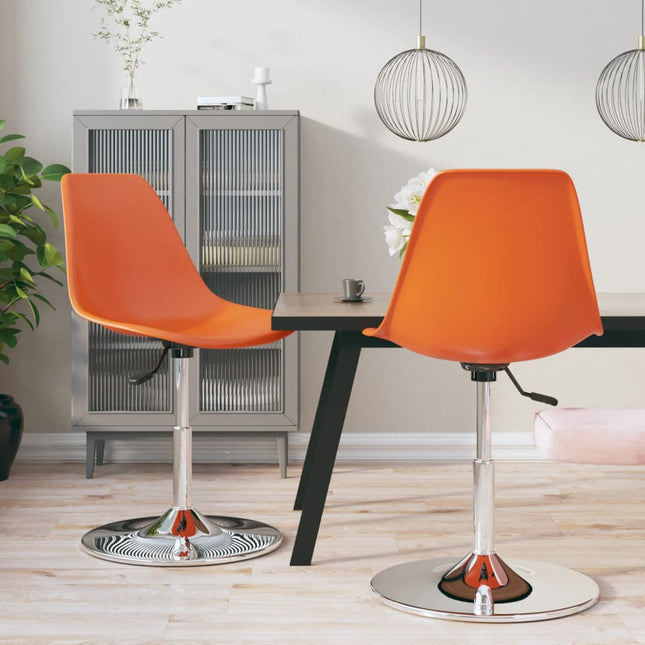 Eetkamerstoelen Draaibaar Pp Oranje 2 orange