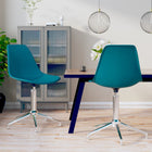 Eetkamerstoelen Draaibaar Polypropeen 2 Turquoise