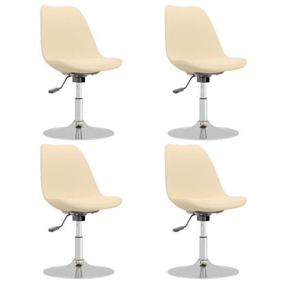 Eetkamerstoelen Draaibaar Stof Kleurig 4 crème
