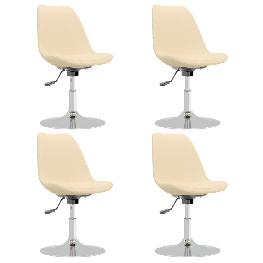Eetkamerstoelen Draaibaar Stof Kleurig 4 crème
