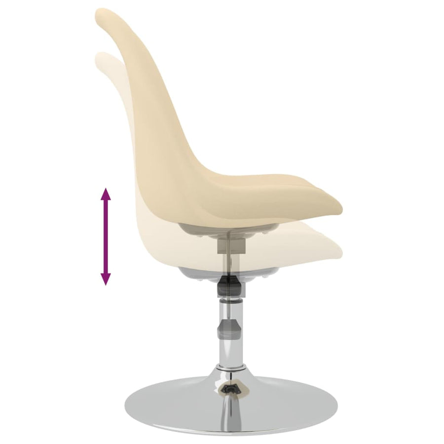 Eetkamerstoelen Draaibaar Stof Kleurig 4 crème