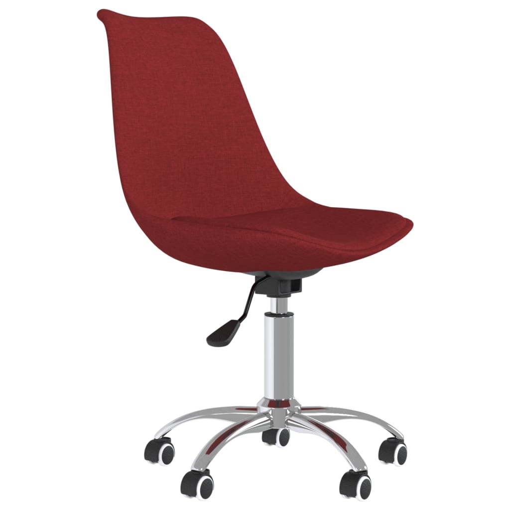 Eetkamerstoelen Draaibaar Stof 2 Wijnrood