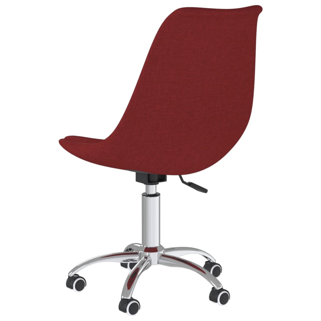 Eetkamerstoelen Draaibaar Stof 2 Wijnrood