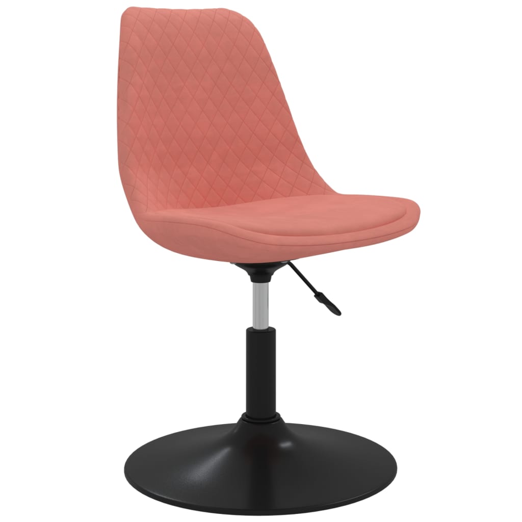Eetkamerstoelen draaibaar 4 st fluweel roze 4 Roze