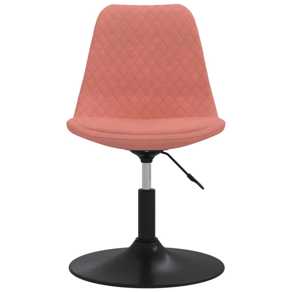 Eetkamerstoelen draaibaar 4 st fluweel roze 4 Roze