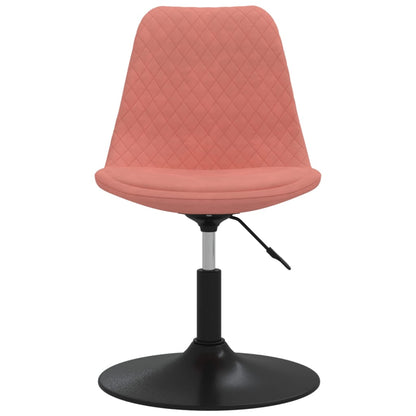Eetkamerstoelen draaibaar 4 st fluweel roze 4 Roze