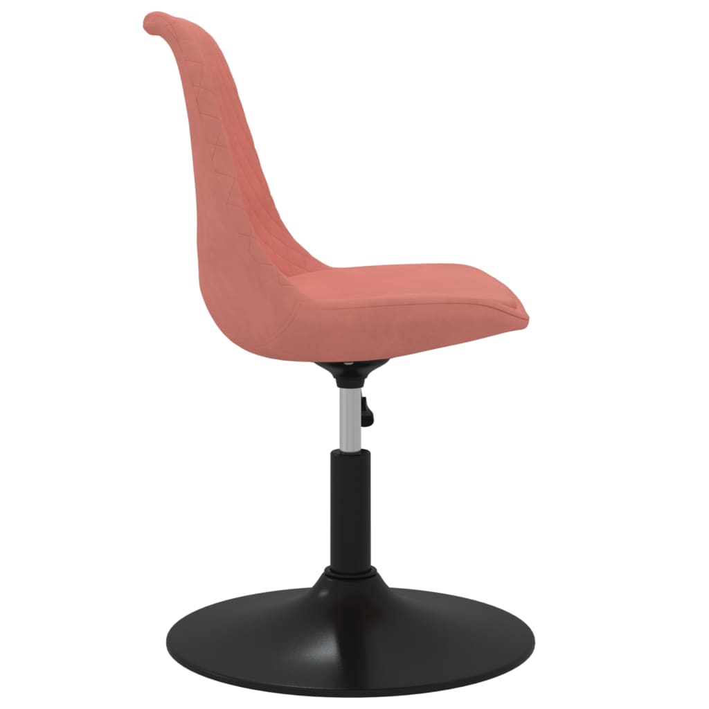 Eetkamerstoelen draaibaar 4 st fluweel roze 4 Roze