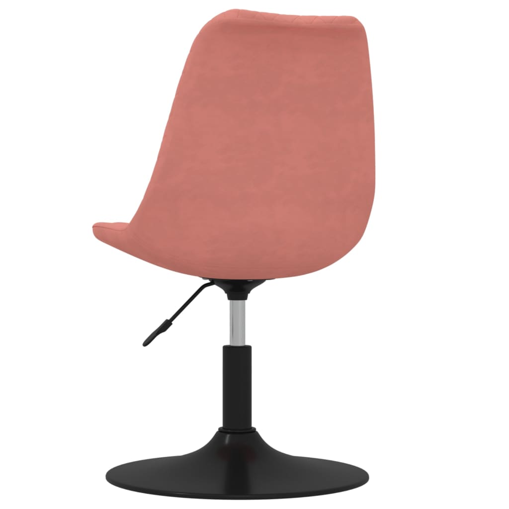 Eetkamerstoelen draaibaar 4 st fluweel roze 4 Roze