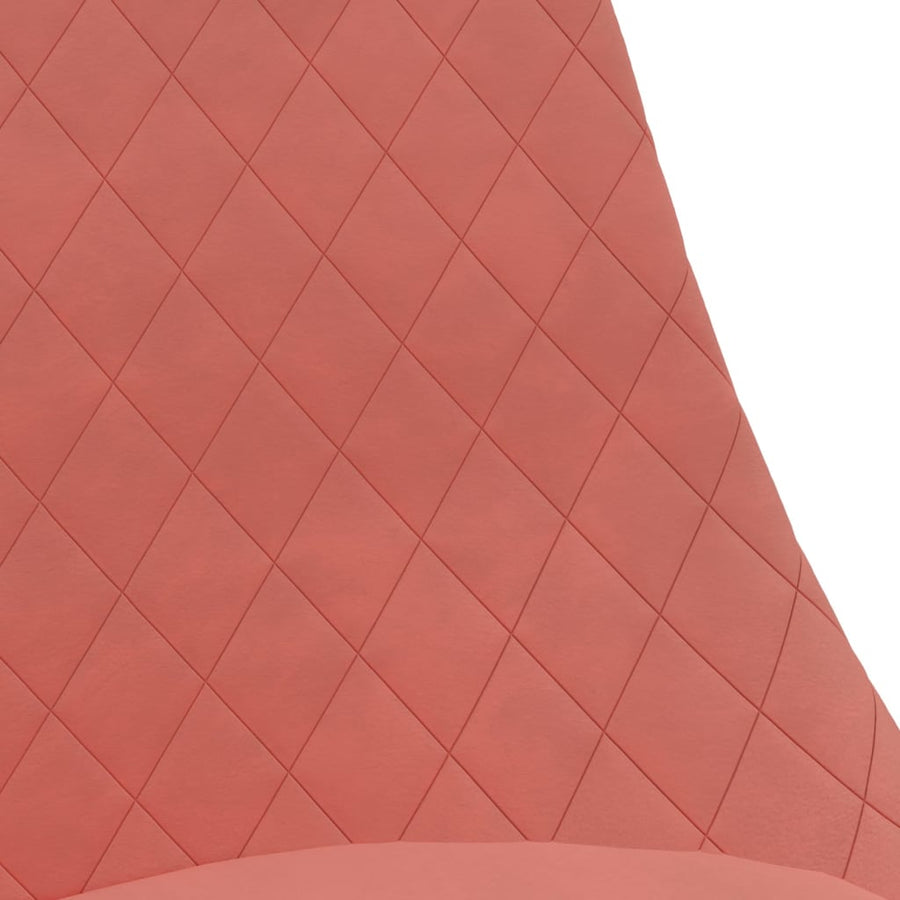 Eetkamerstoelen draaibaar 4 st fluweel roze 4 Roze