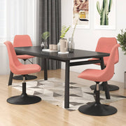 Dining chairs swivel 4 pcs velvet pink