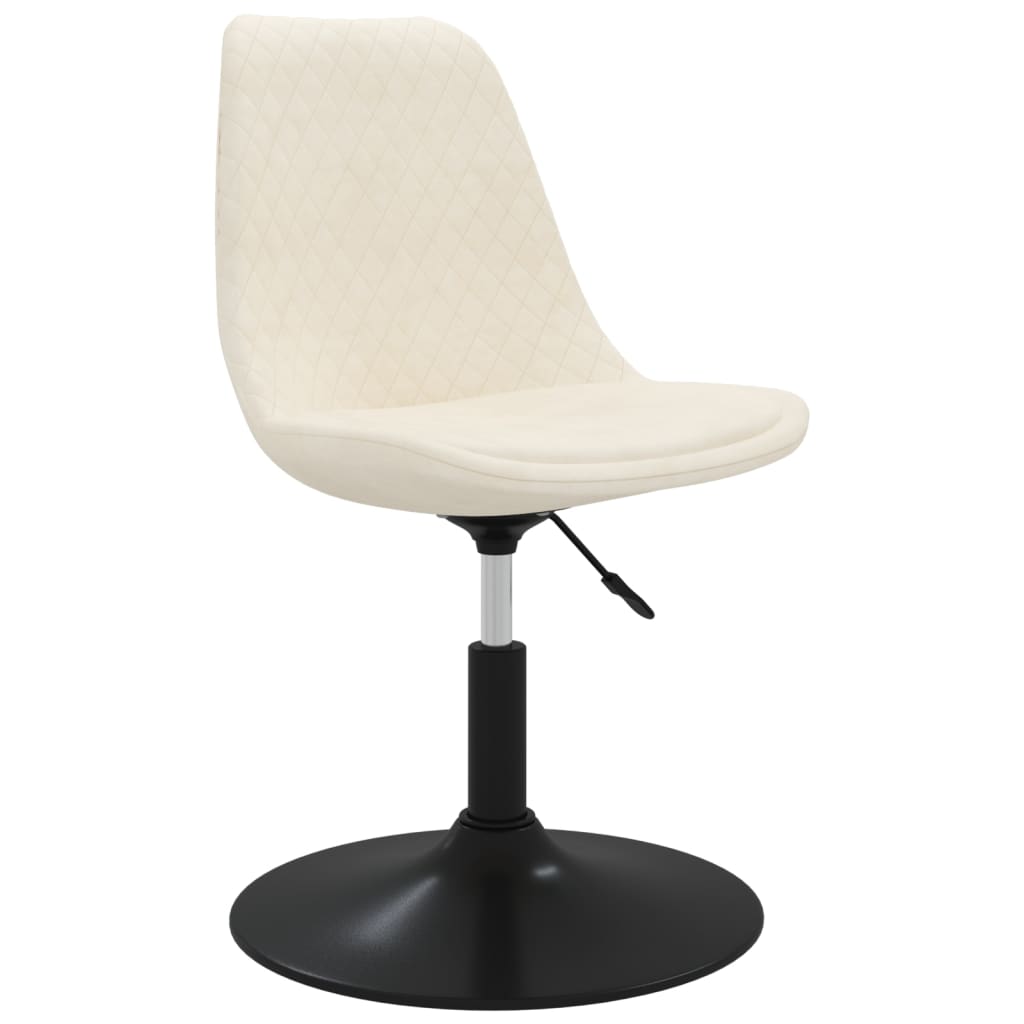 Eetkamerstoelen draaibaar 4 st fluweel crèmekleurig 4 crème