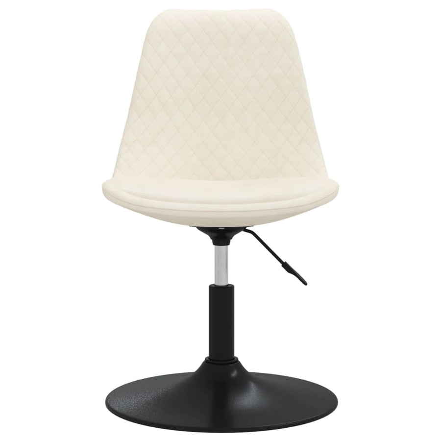Eetkamerstoelen draaibaar 4 st fluweel crèmekleurig 4 crème
