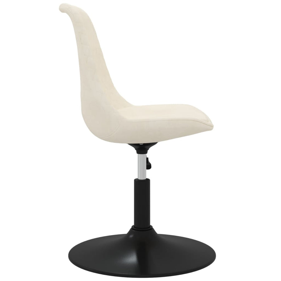 Eetkamerstoelen draaibaar 4 st fluweel crèmekleurig 4 crème