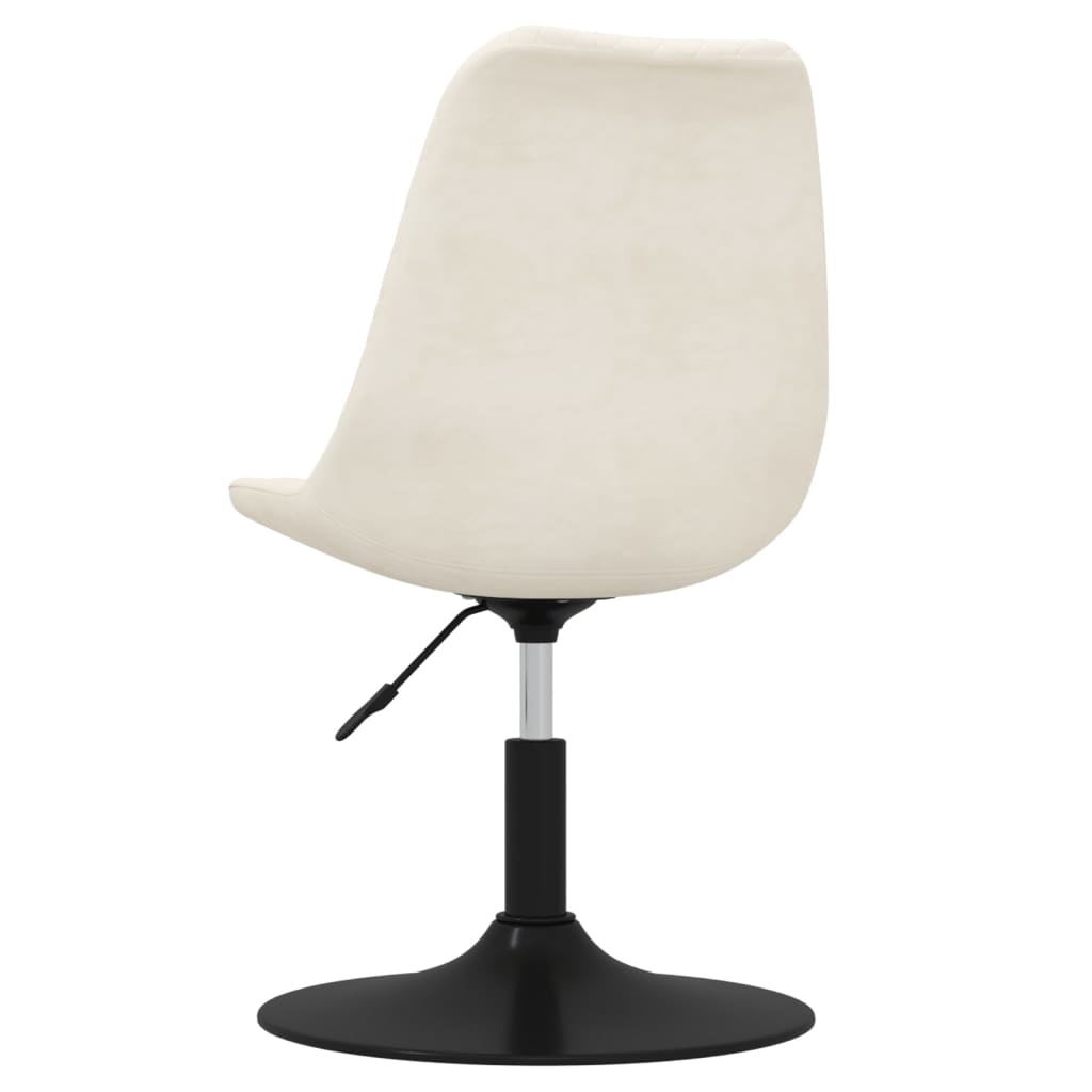 Eetkamerstoelen draaibaar 4 st fluweel crèmekleurig 4 crème