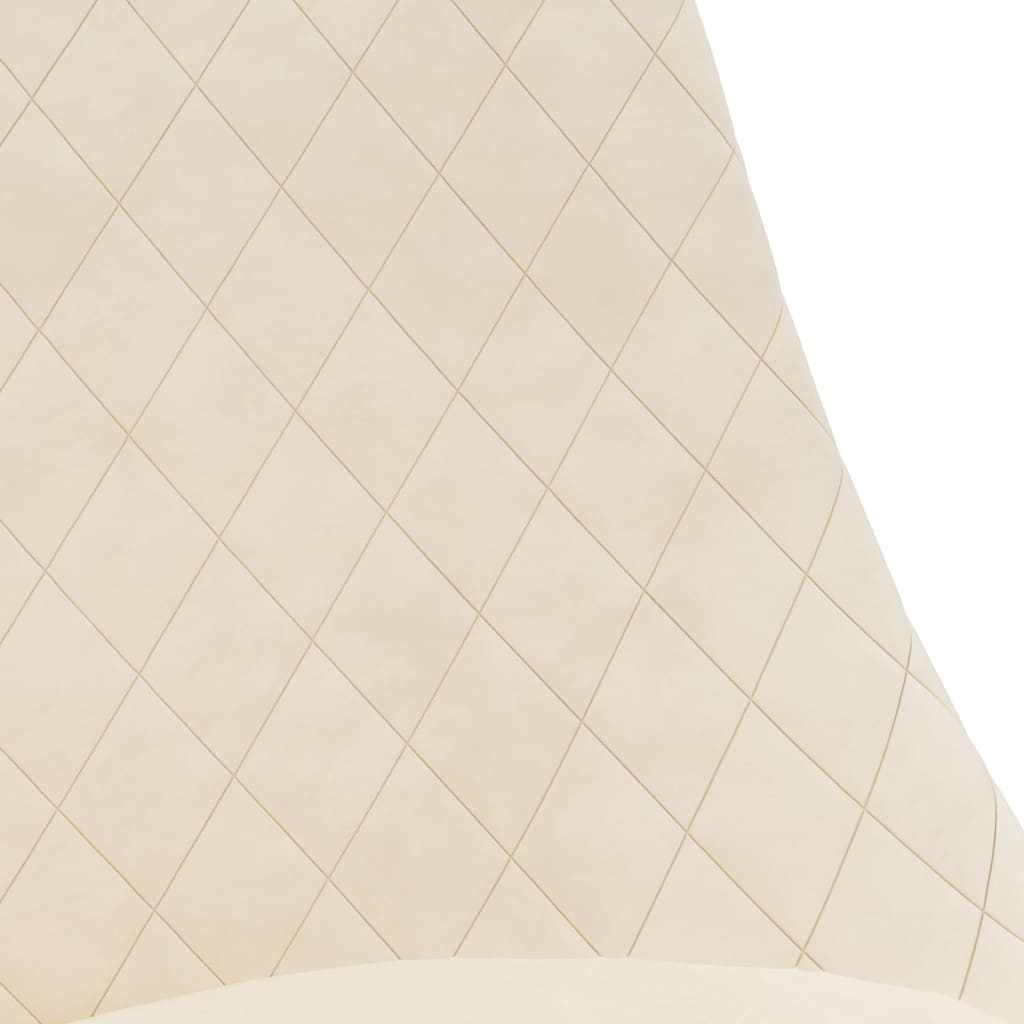 Eetkamerstoelen draaibaar 4 st fluweel crèmekleurig 4 crème