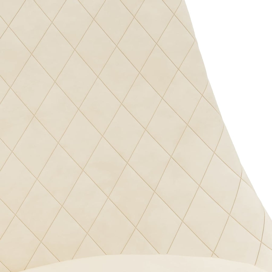 Eetkamerstoelen draaibaar 4 st fluweel crèmekleurig 4 crème