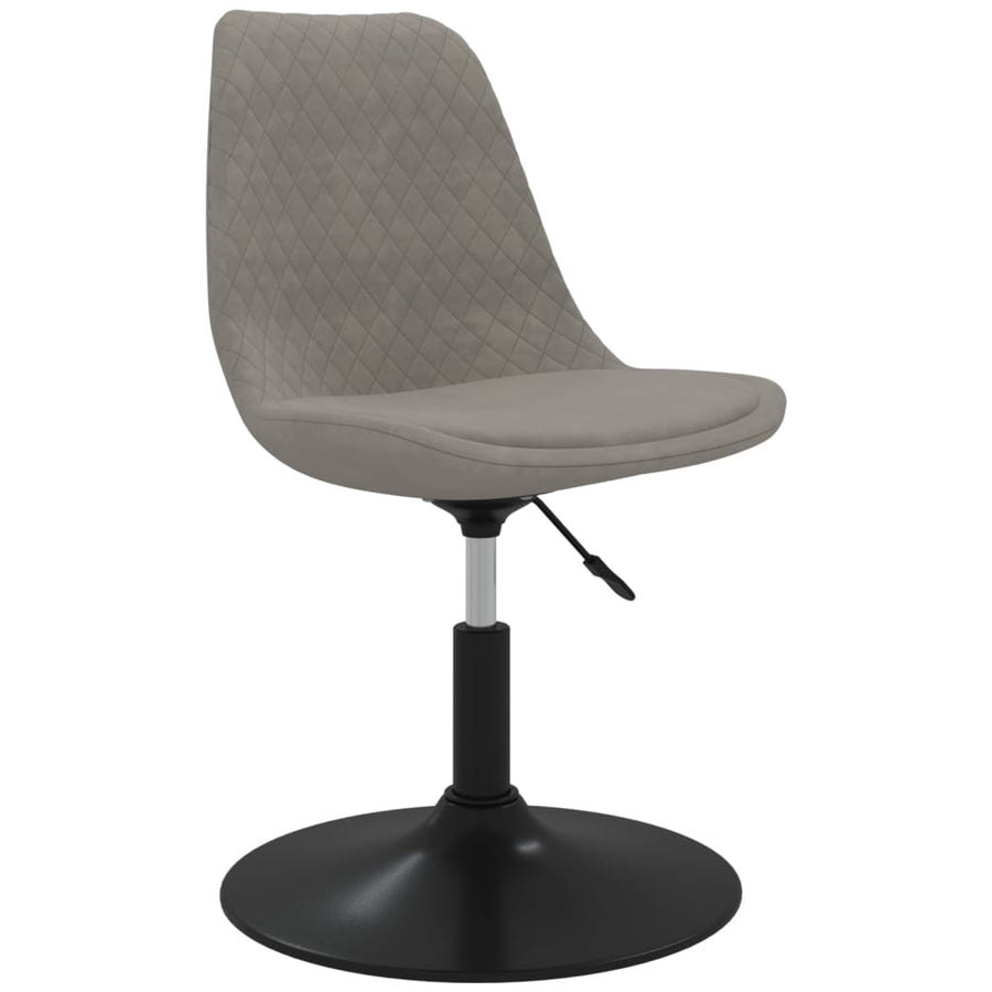 Eetkamerstoelen draaibaar 4 st fluweel lichtgrijs 4 Lichtgrijs