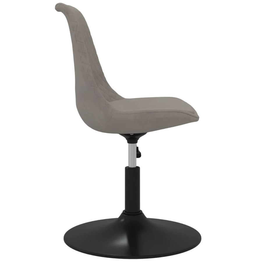 Eetkamerstoelen draaibaar 4 st fluweel lichtgrijs 4 Lichtgrijs
