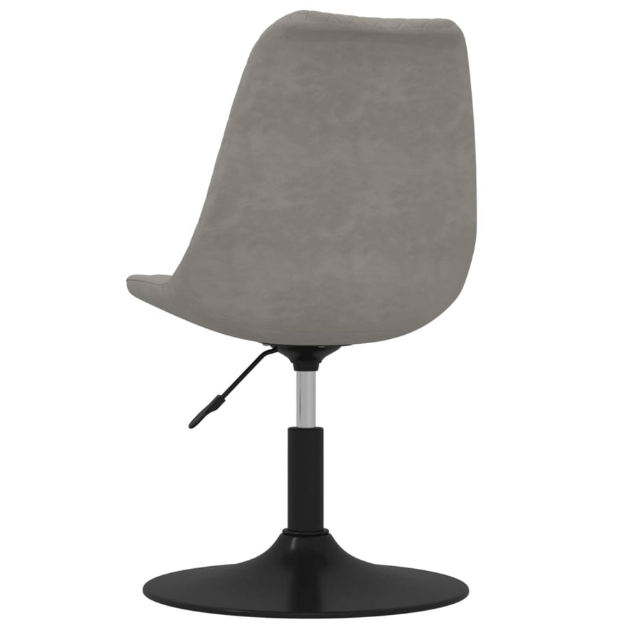 Eetkamerstoelen draaibaar 4 st fluweel lichtgrijs 4 Lichtgrijs