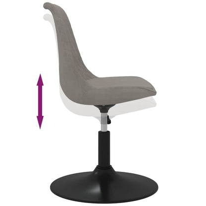 Eetkamerstoelen draaibaar 4 st fluweel lichtgrijs 4 Lichtgrijs