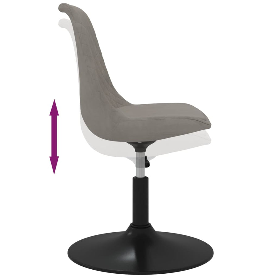 Eetkamerstoelen draaibaar 4 st fluweel lichtgrijs 4 Lichtgrijs