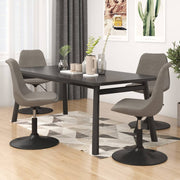 Dining chairs swivel 4 pcs velvet light grey