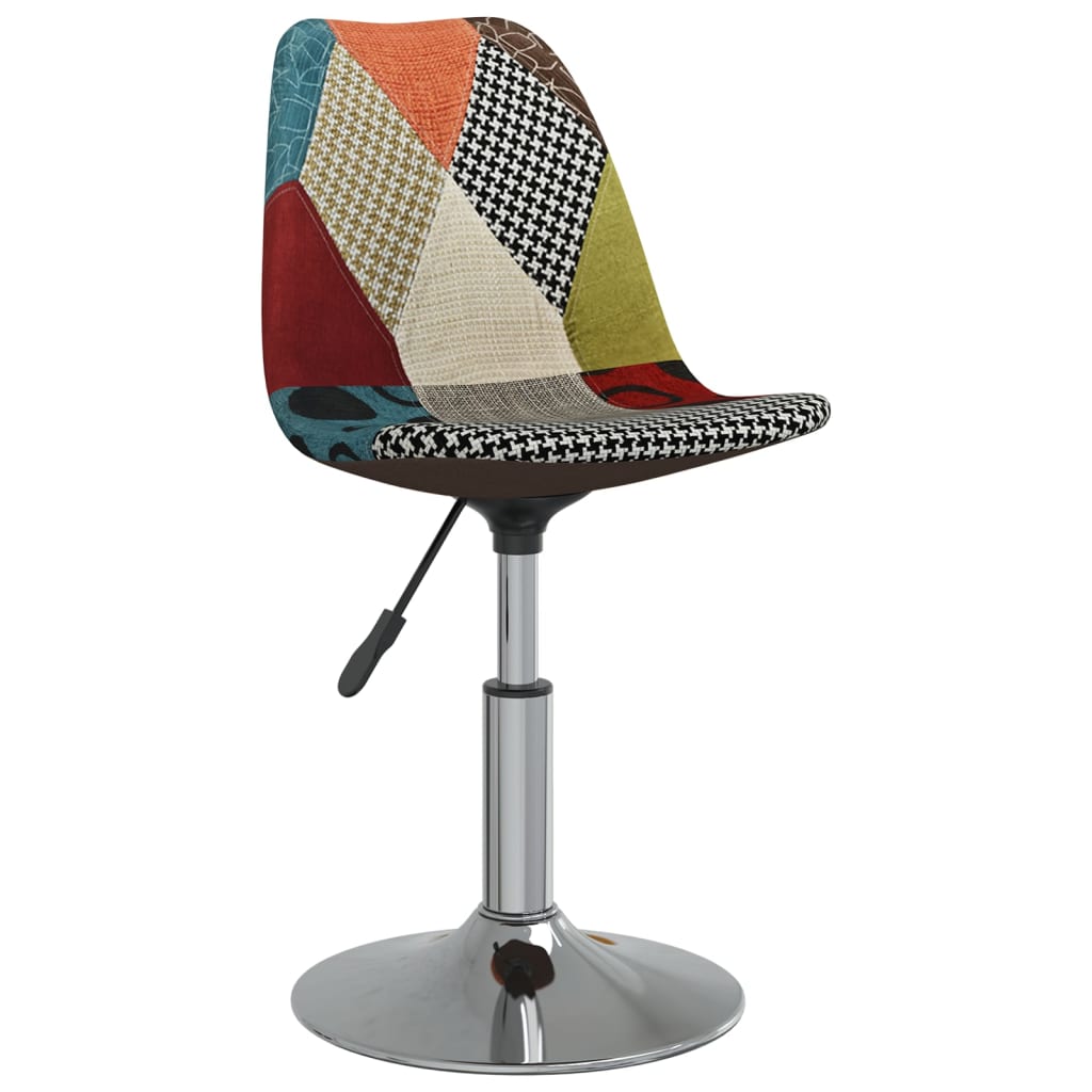Eetkamerstoelen draaibaar 2 st patchwork stof