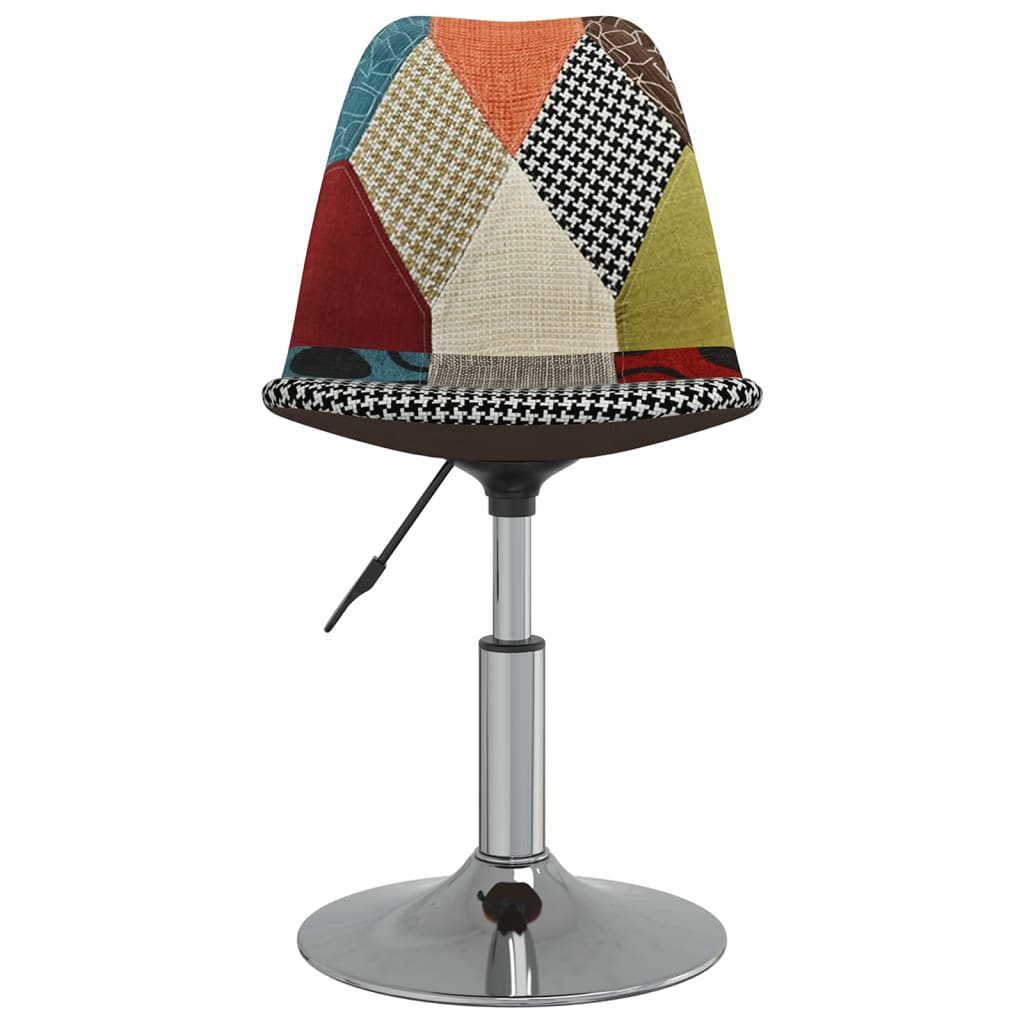 Eetkamerstoelen draaibaar 2 st patchwork stof