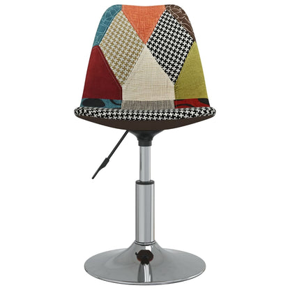 Eetkamerstoelen draaibaar 2 st patchwork stof