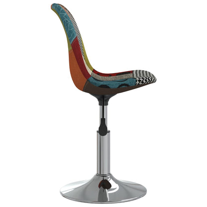 Eetkamerstoelen draaibaar 2 st patchwork stof