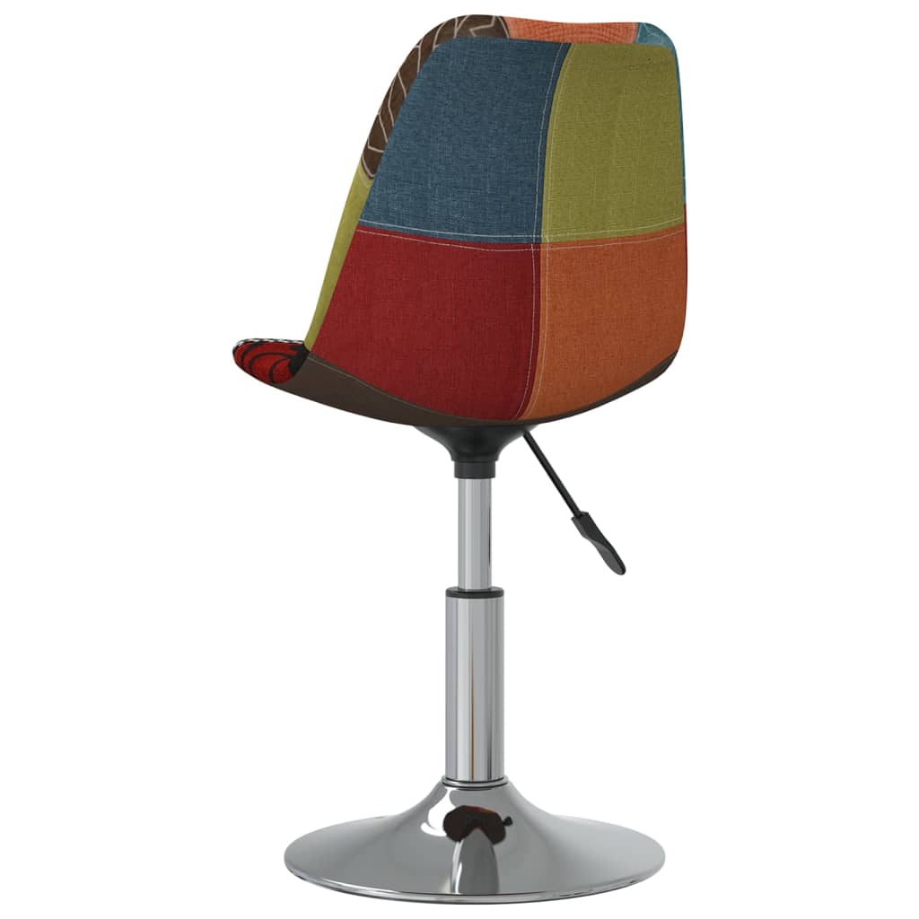Eetkamerstoelen draaibaar 2 st patchwork stof