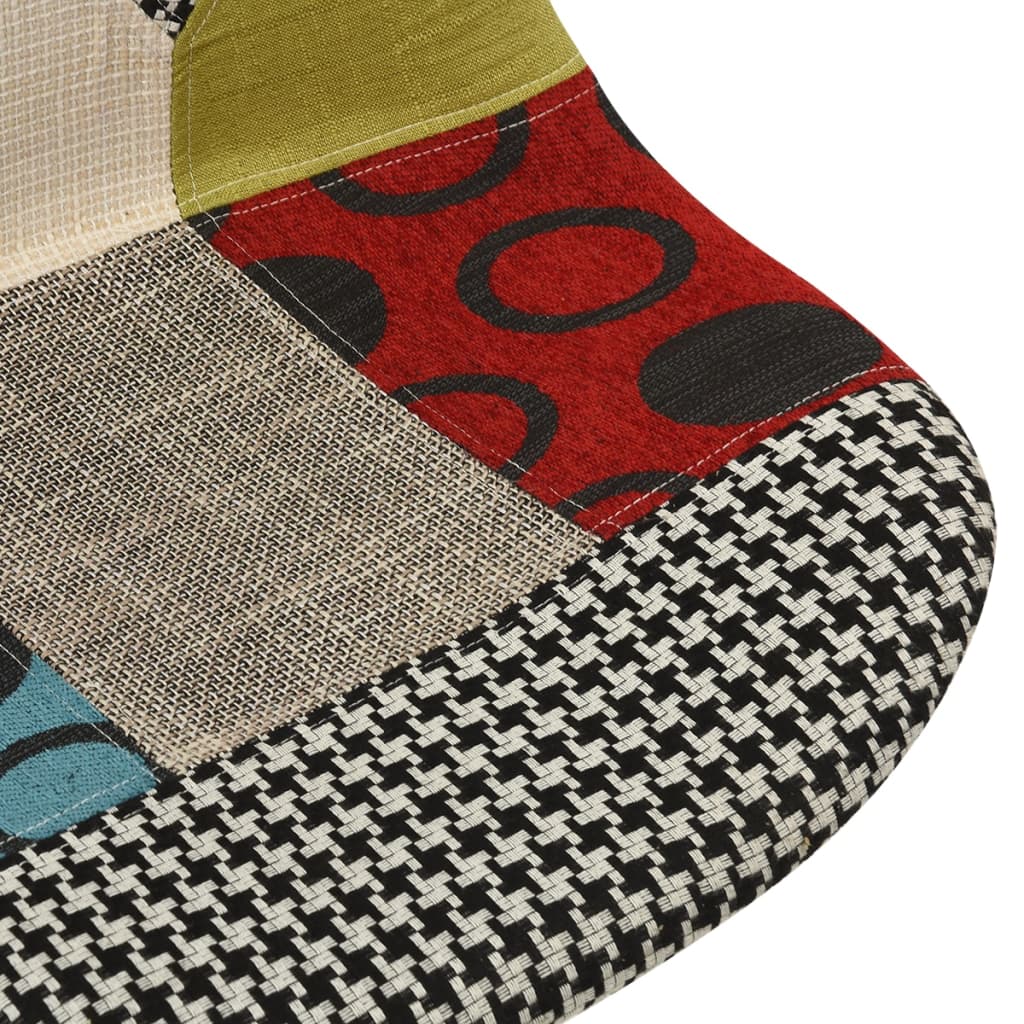 Eetkamerstoelen draaibaar 2 st patchwork stof