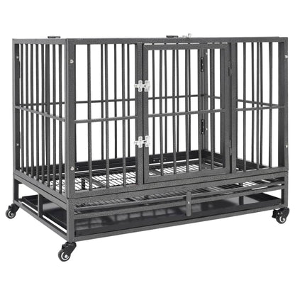 Hondenbench Met Wielen Staal 102 x 72 x 85 cm