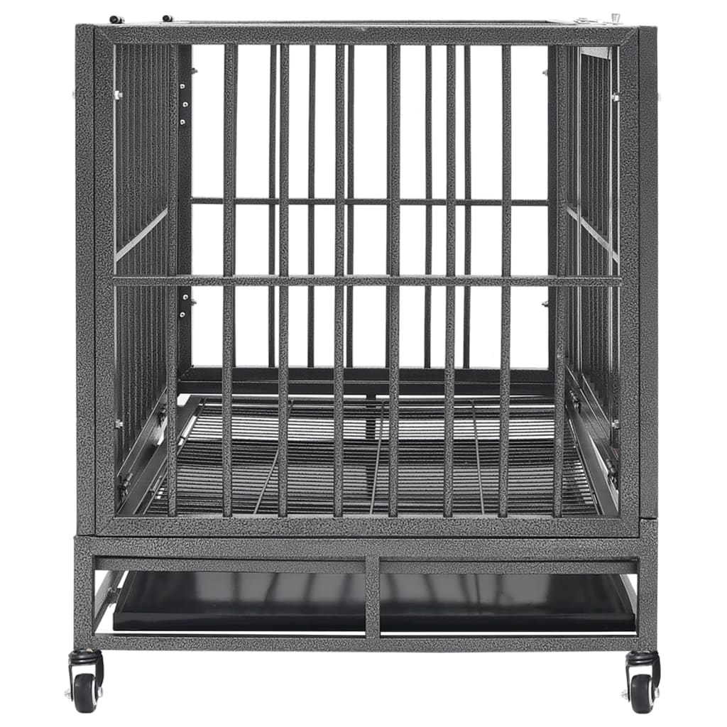 Hondenbench Met Wielen Staal 102 x 72 x 85 cm