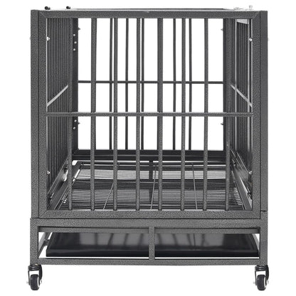 Hondenbench Met Wielen Staal 102 x 72 x 85 cm