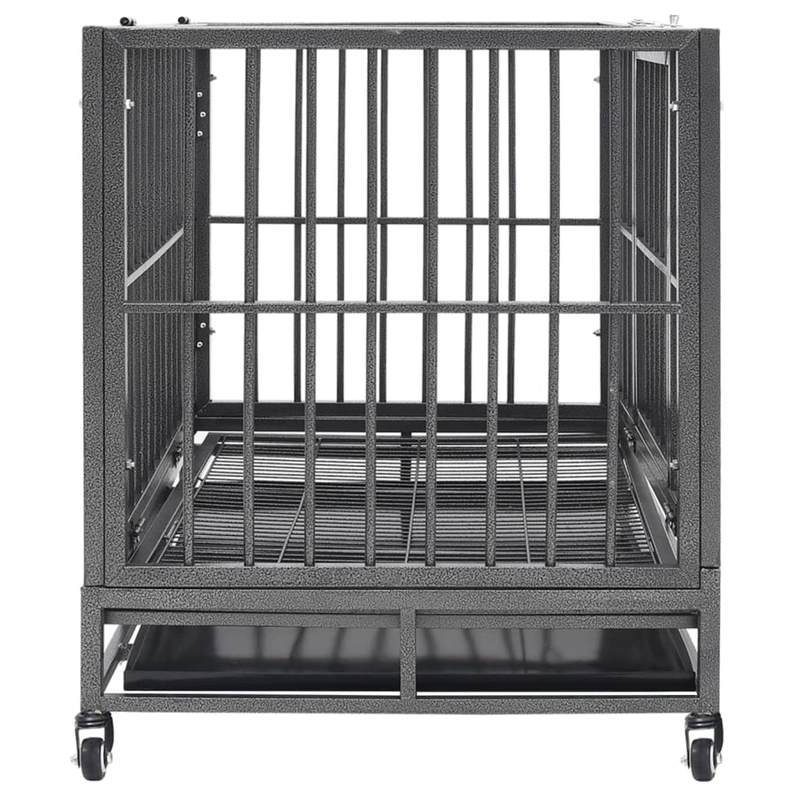 Hondenbench Met Wielen Staal 102 x 72 x 85 cm