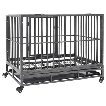 Hondenbench Met Wielen Staal 102 x 72 x 85 cm