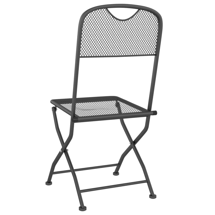 Tuinstoelen Inklapbaar Metaalgaas Antracietkleurig 2