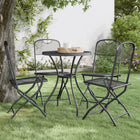 Folding garden chairs 4 pcs metal mesh anthracite-coloured