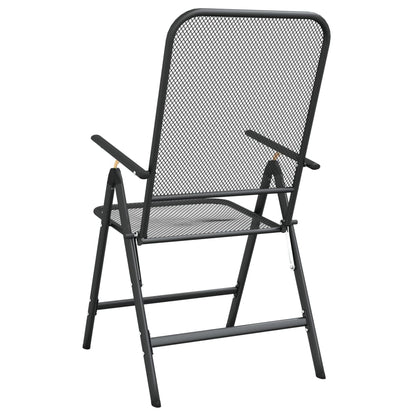 Tuinstoelen Inklapbaar Metaalgaas Antracietkleurig 2