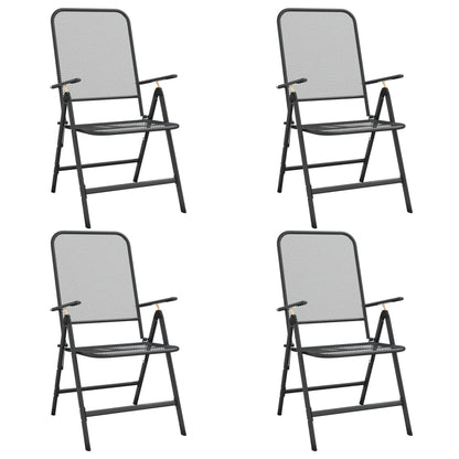 Tuinstoelen Inklapbaar Metaalgaas Antracietkleurig 4