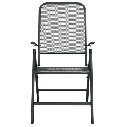 Tuinstoelen Inklapbaar Metaalgaas Antracietkleurig 4