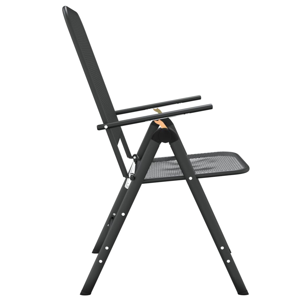 Tuinstoelen Inklapbaar Metaalgaas Antracietkleurig 4