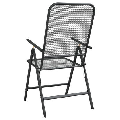 Tuinstoelen Inklapbaar Metaalgaas Antracietkleurig 4