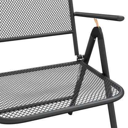 Tuinstoelen Inklapbaar Metaalgaas Antracietkleurig 4